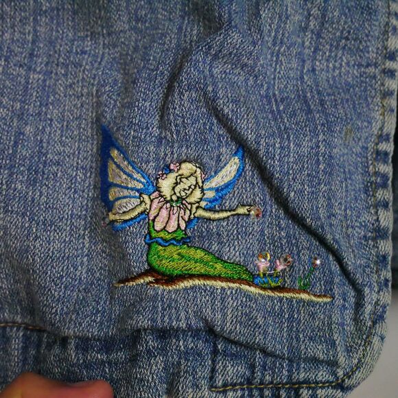 ST JOHNS BAY Womens Size 1X Denim Stretch Button Mid-Length Jacket Embroidered - Picture 4 of 15